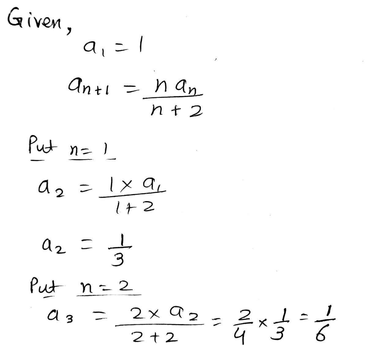 Answered: A Recursion Formula And The Initial… | Bartleby