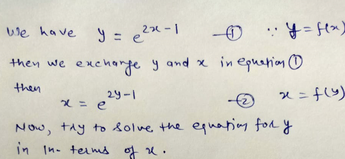 Answered Find The Inverse Of Y E2x 3 Bartleby