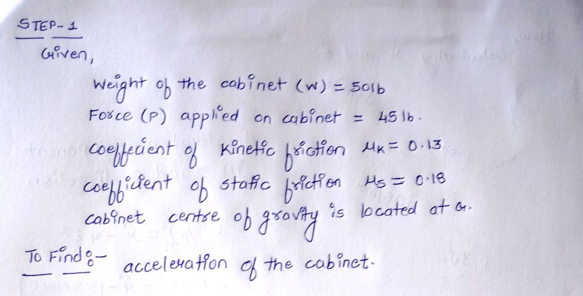 Mechanical Engineering homework question answer, step 1, image 1