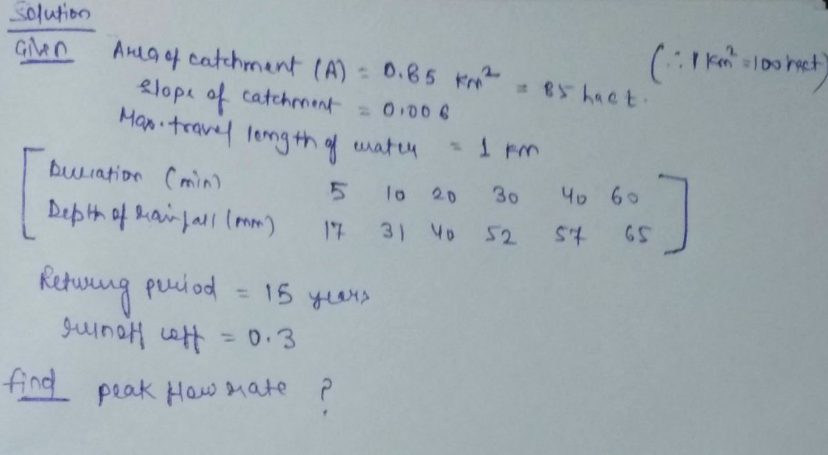 Civil Engineering homework question answer, step 1, image 1