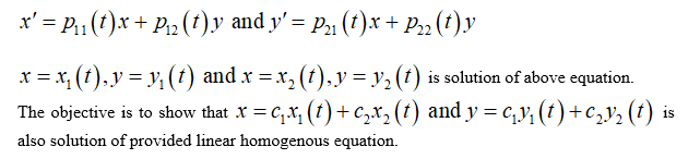 superposition principle for linear homogeneous equations