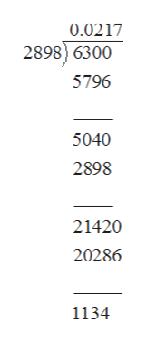 Answered: what is 63 divided by 2898 | bartleby