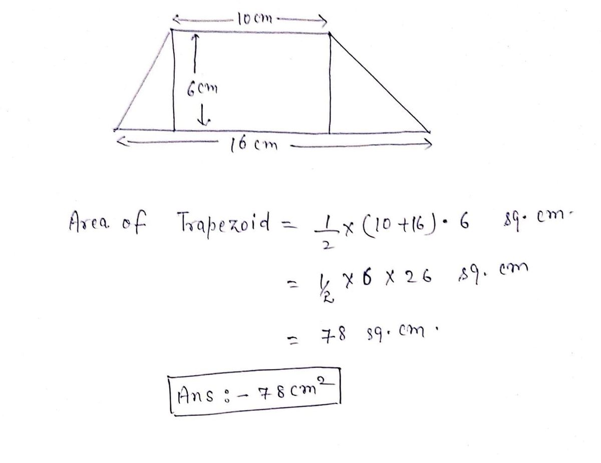 Answered: 8. What is the area of this trapezoid?… | bartleby