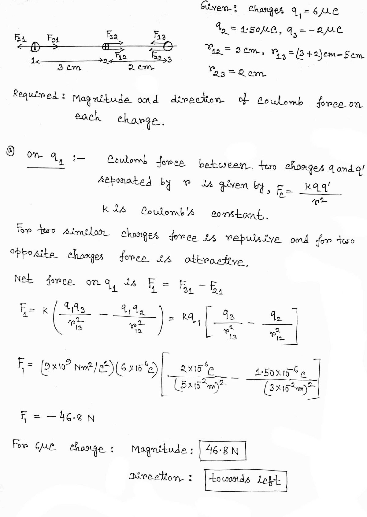 Physics homework question answer, step 1, image 1