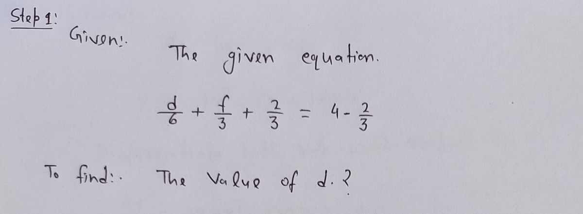 Algebra homework question answer, step 1, image 1