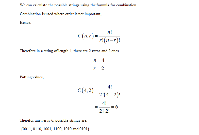 Answered: How Many Bits String Of Length 4 Are… | Bartleby