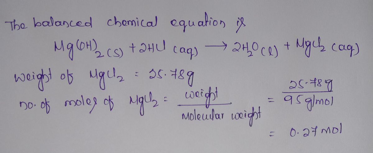 Chemistry homework question answer, step 1, image 1