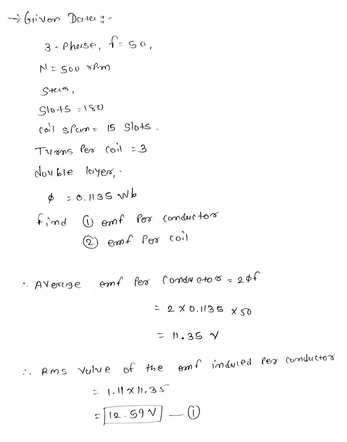 Electrical Engineering homework question answer, step 1, image 1