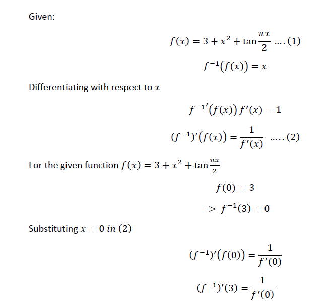 Answered Find F 1 A F X 3 X2 Tan Bartleby