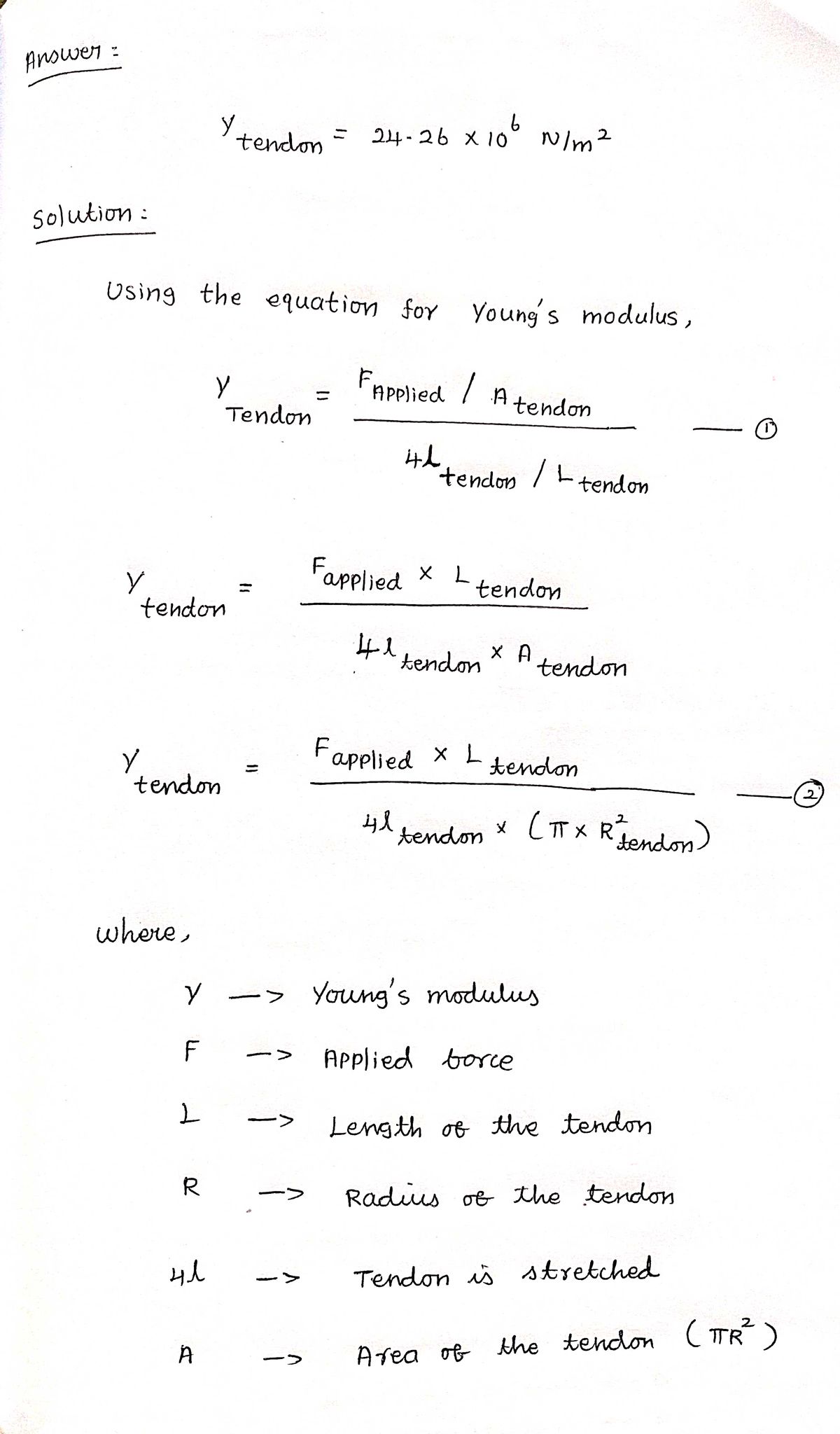 Physics homework question answer, step 1, image 1