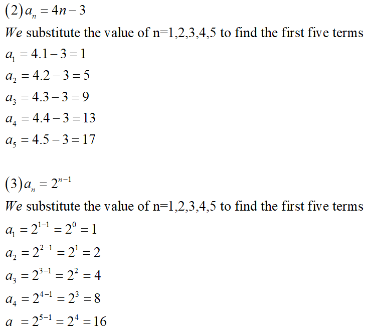 Answered A Write The First Five Terms Of The Bartleby