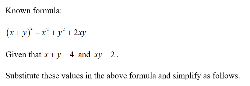 Answered If X Y 4 And Xy 2 Find X Y Bartleby