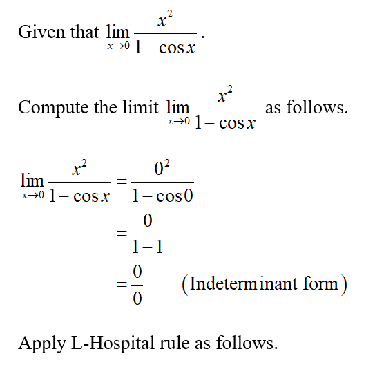 Answered: Find the limit. Use l’Hospital’s Rule… | bartleby