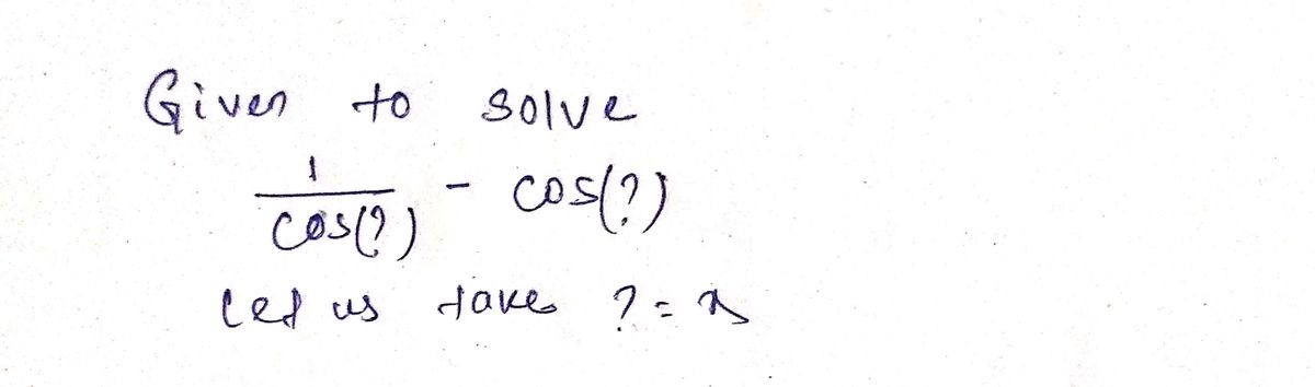 Trigonometry homework question answer, step 1, image 1