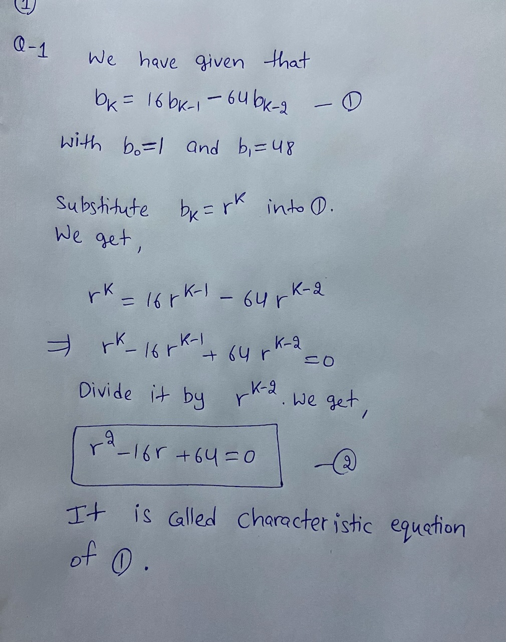 Advanced Math homework question answer, step 1, image 1