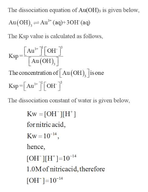 Answered Calculate The Solubility Of Au Oh 3 In Bartleby