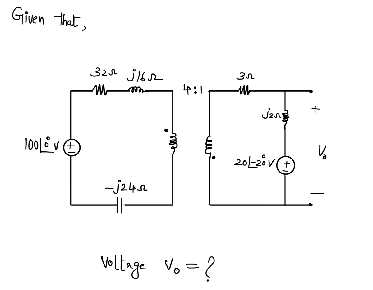 Electrical Engineering homework question answer, step 1, image 1