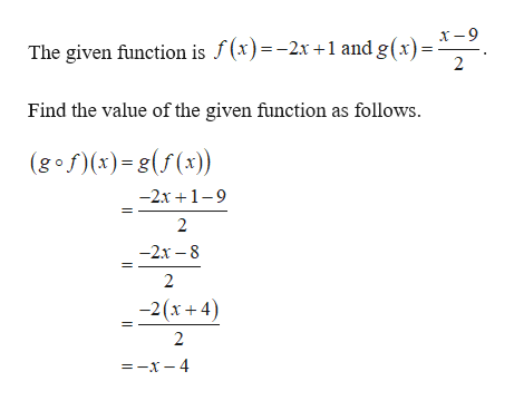 Answered F X 2x 1 And G X X 9 2 A F O Bartleby