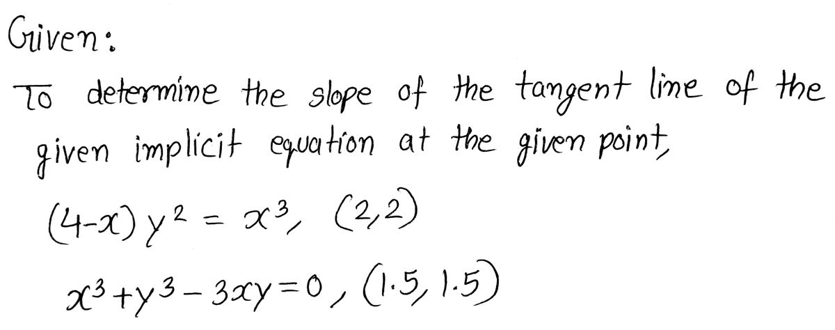 Answered: For the implicit equation ( 4 − x ) y^2… | bartleby