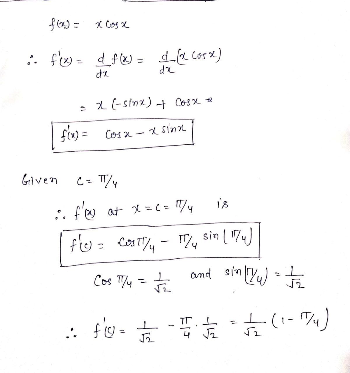 Answered Find F X And F C Function Value Of… Bartleby