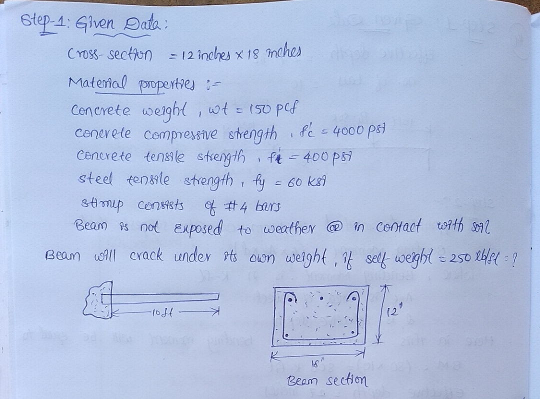 Civil Engineering homework question answer, step 1, image 1