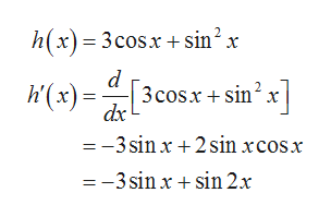 Answered: Is the function h(x) = 3 cos x+ sin x… | bartleby