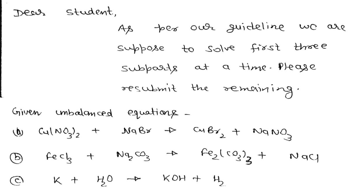 Chemistry homework question answer, step 1, image 1