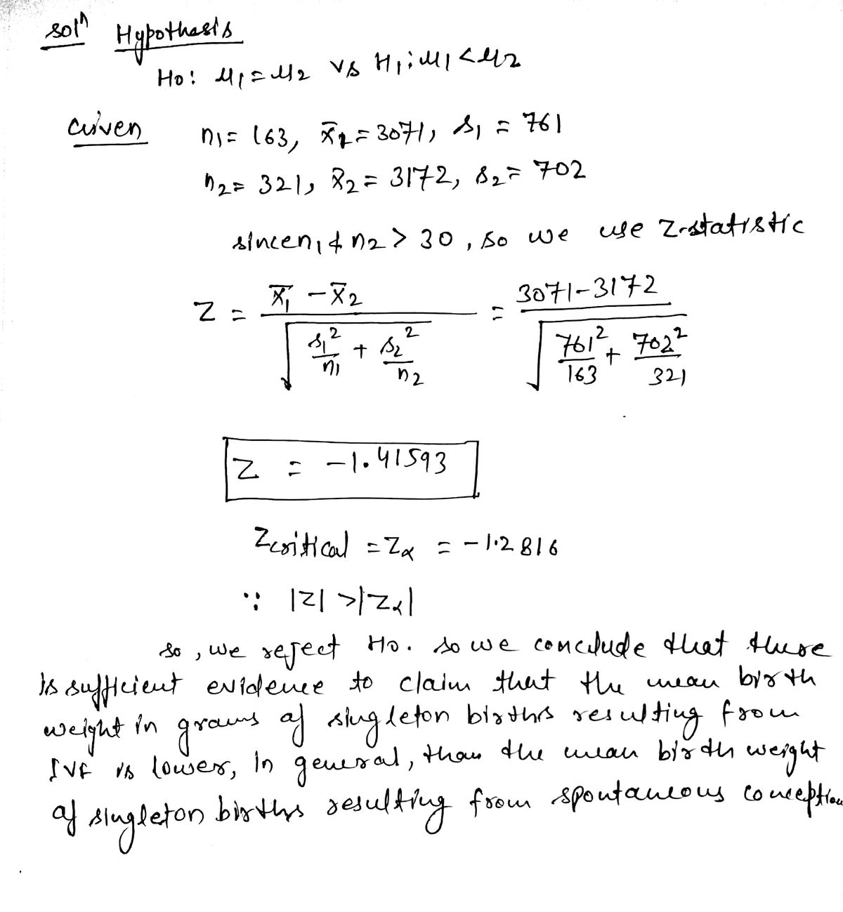 Statistics homework question answer, step 2, image 1