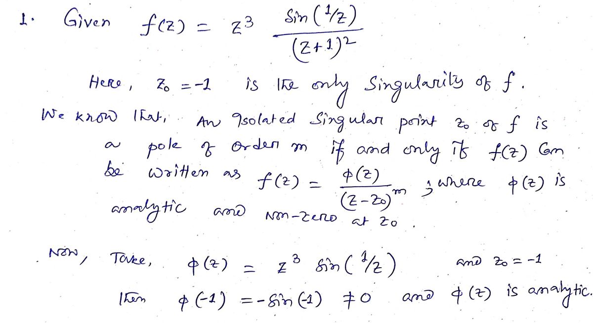 Advanced Math homework question answer, step 1, image 1