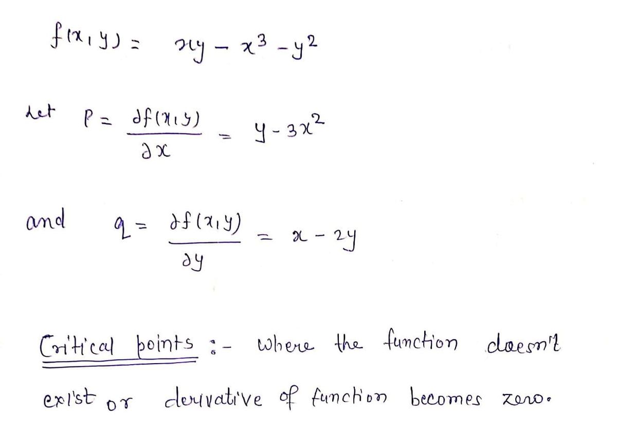 Answered Find The Critical Points Of… Bartleby