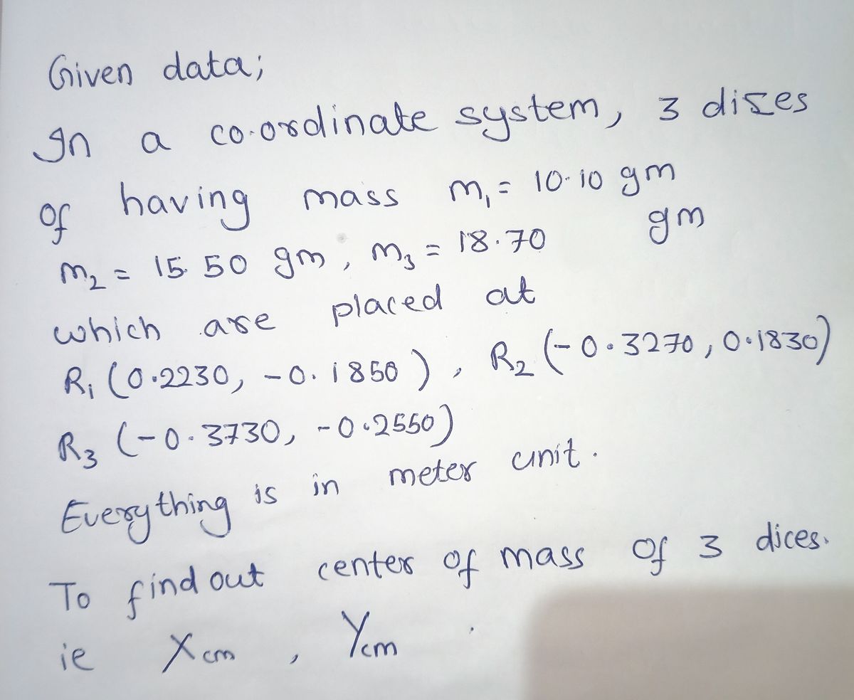 Physics homework question answer, step 1, image 1