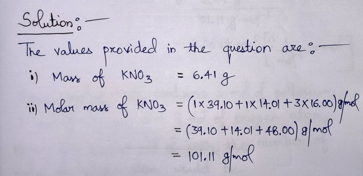 Chemistry homework question answer, step 1, image 1