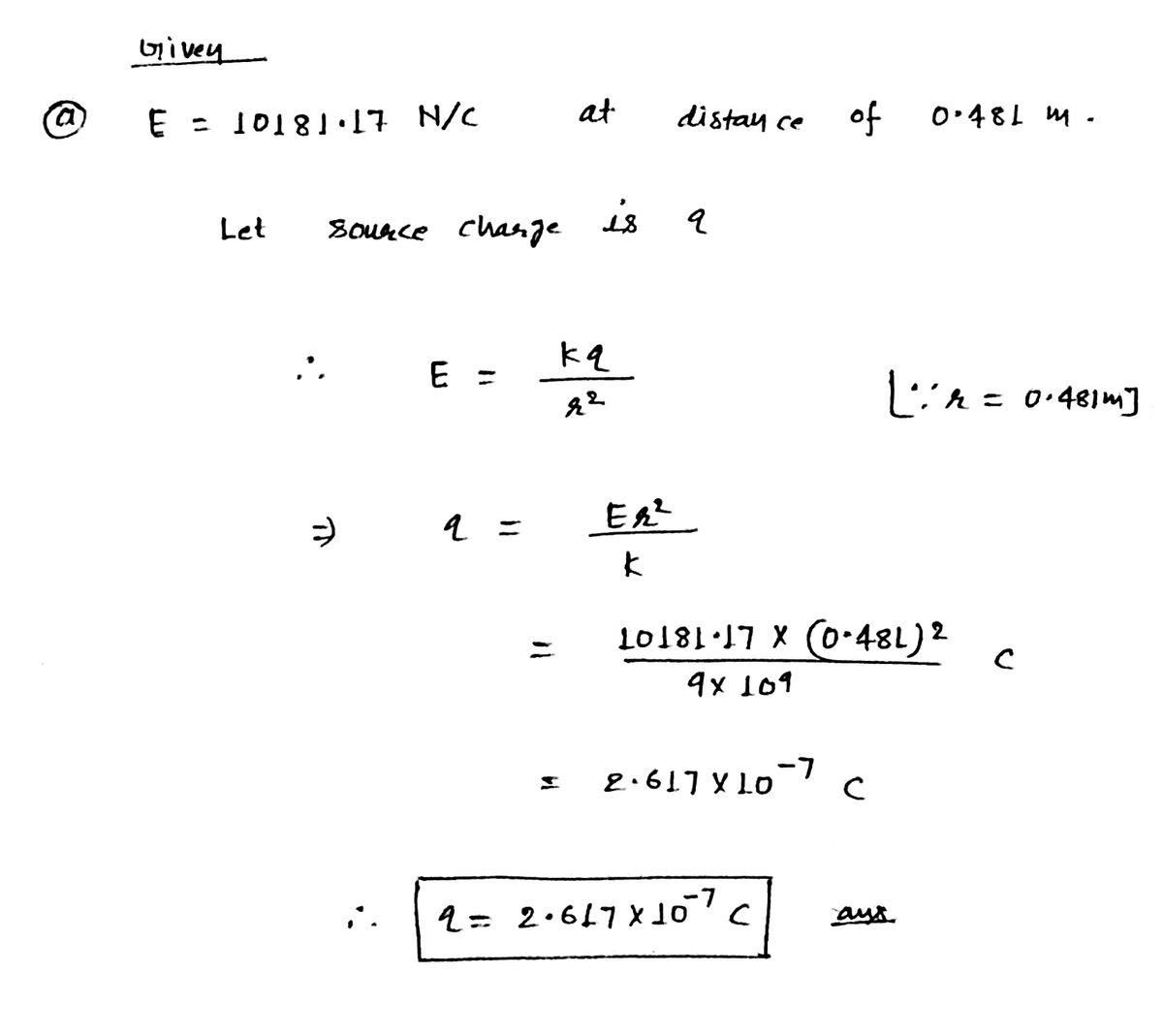 Physics homework question answer, step 1, image 1