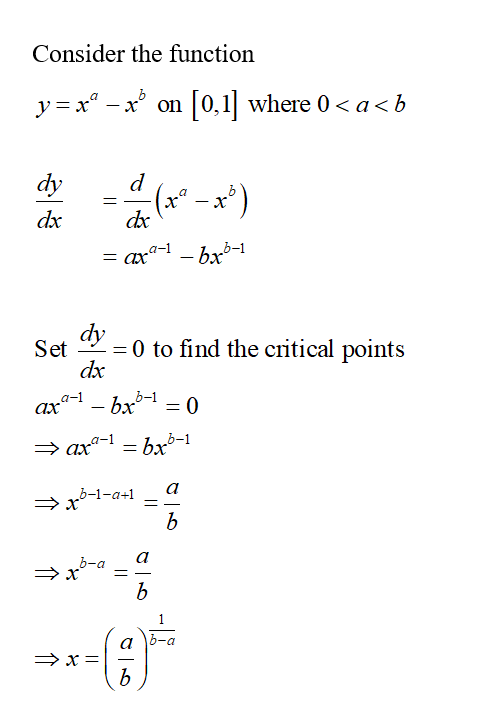 Answered Find The Maximum Of Y Xa Xb On 0 Bartleby