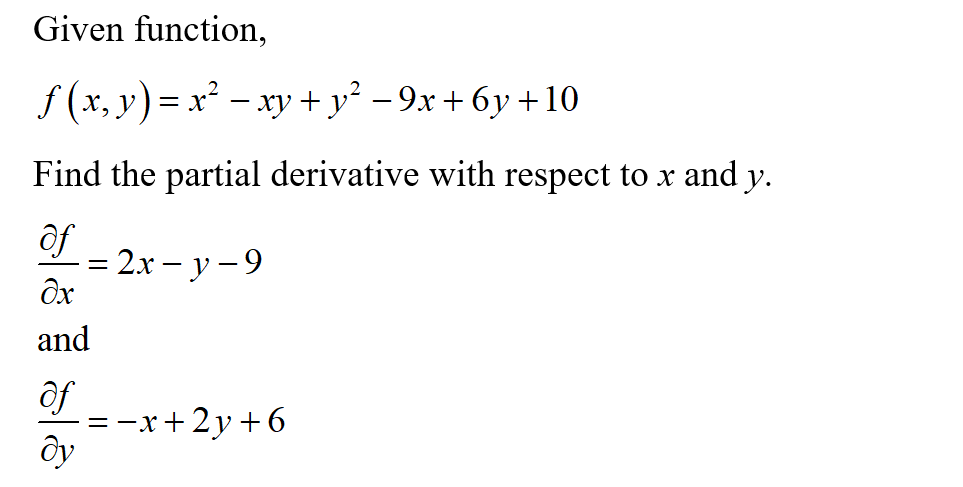 Answered F X Y X² Xy Y² 9x 6y 10 Bartleby