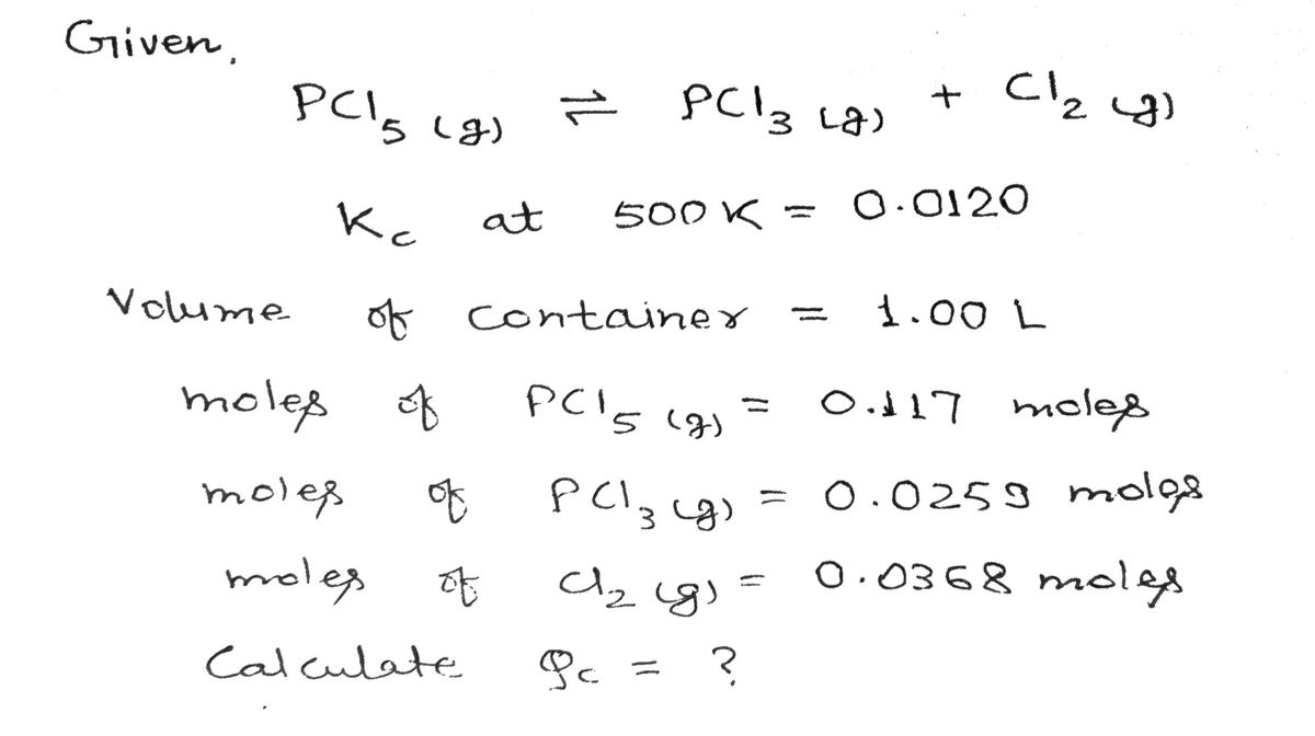 Chemistry homework question answer, step 1, image 1