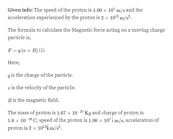 Answered A Proton Moves Perpendicular To A Bartleby