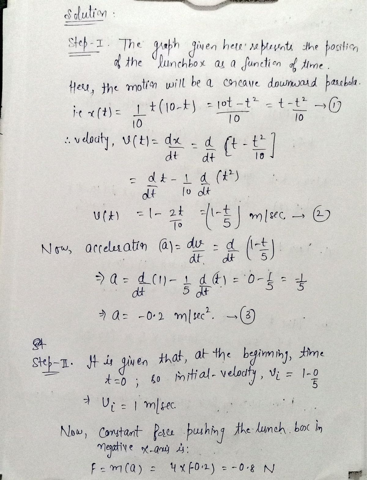 Physics homework question answer, step 1, image 1