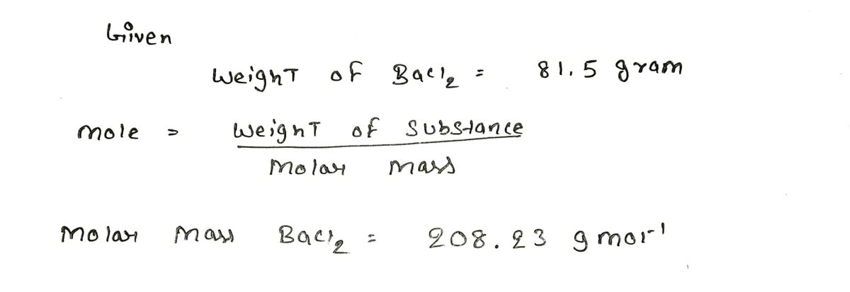 Chemistry homework question answer, step 1, image 1