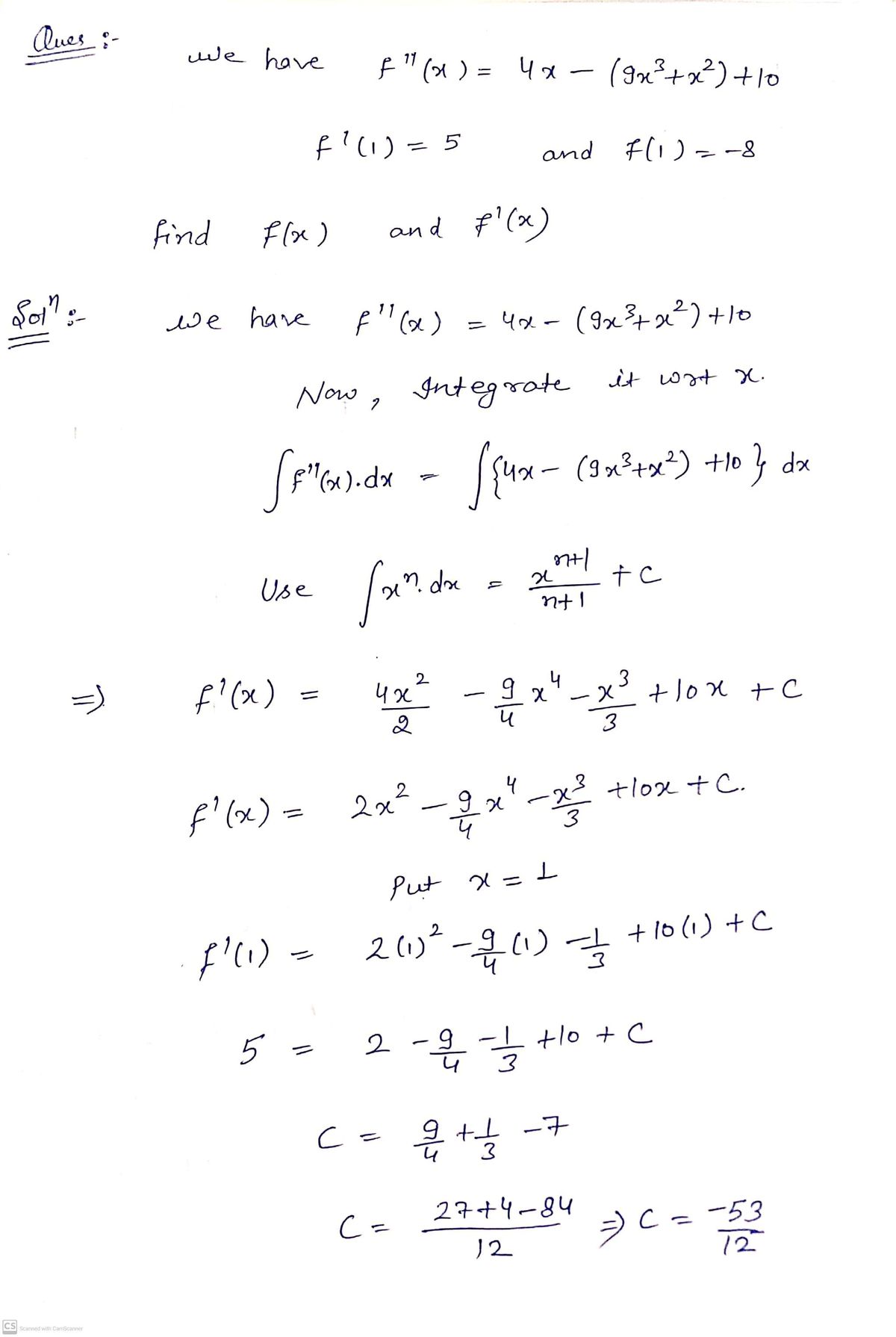 Algebra homework question answer, step 1, image 1