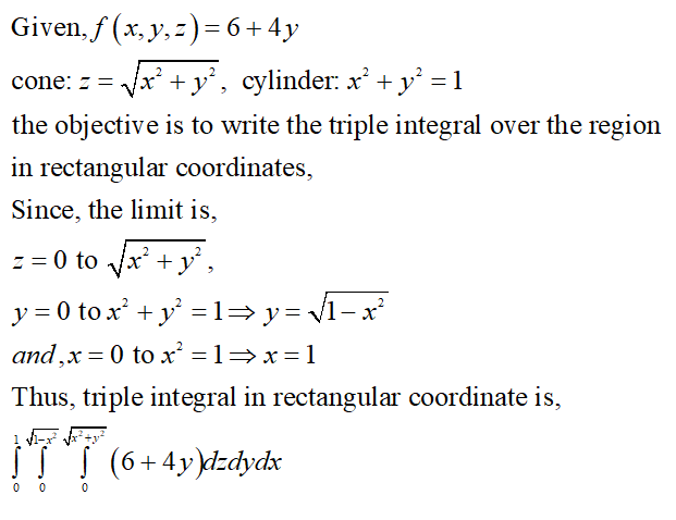 Answered Write An Iterated Triple Integral For Bartleby