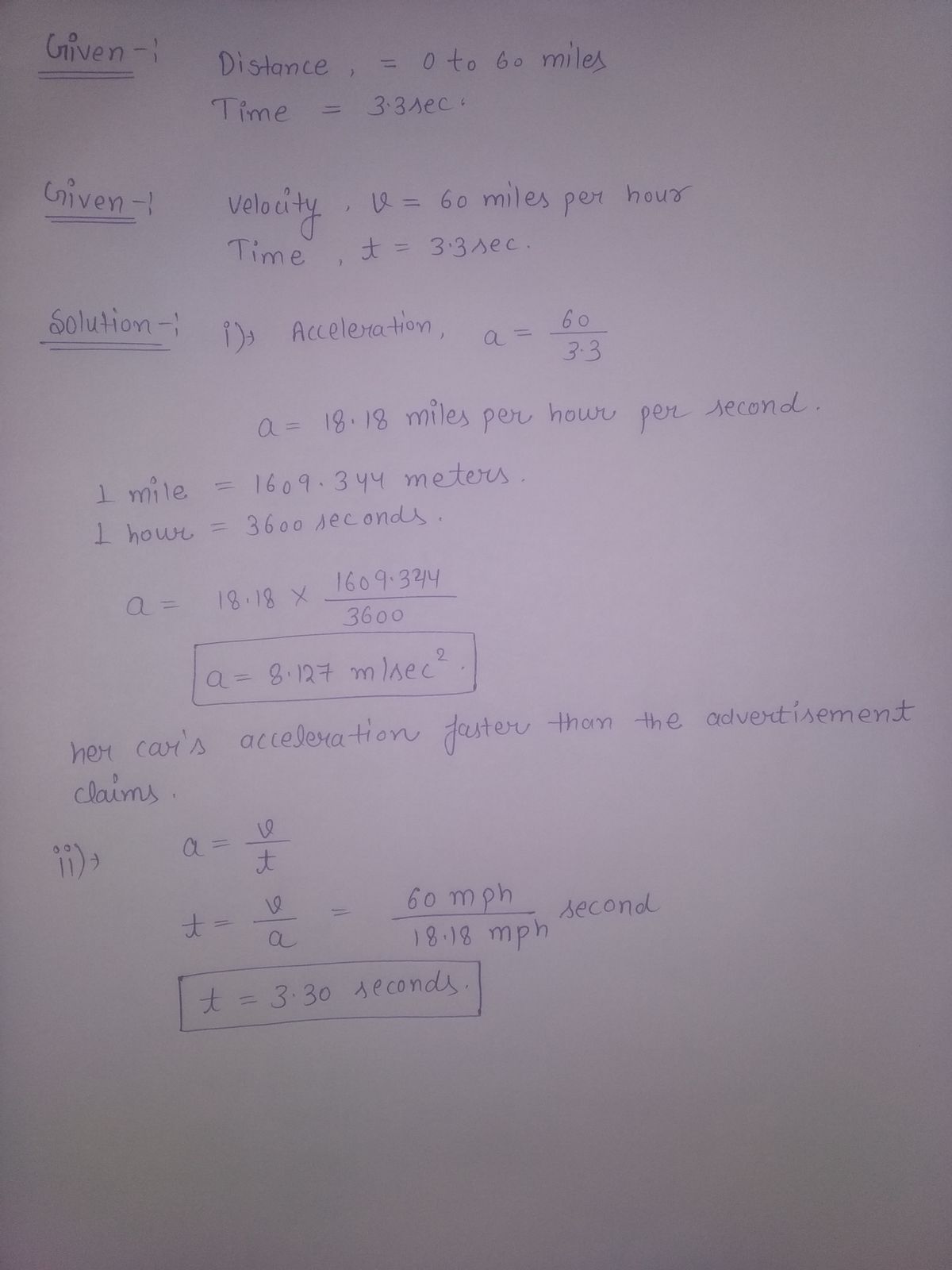 Physics homework question answer, step 1, image 1