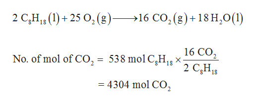 Answered: The combustion of octane, C8H18,… | bartleby