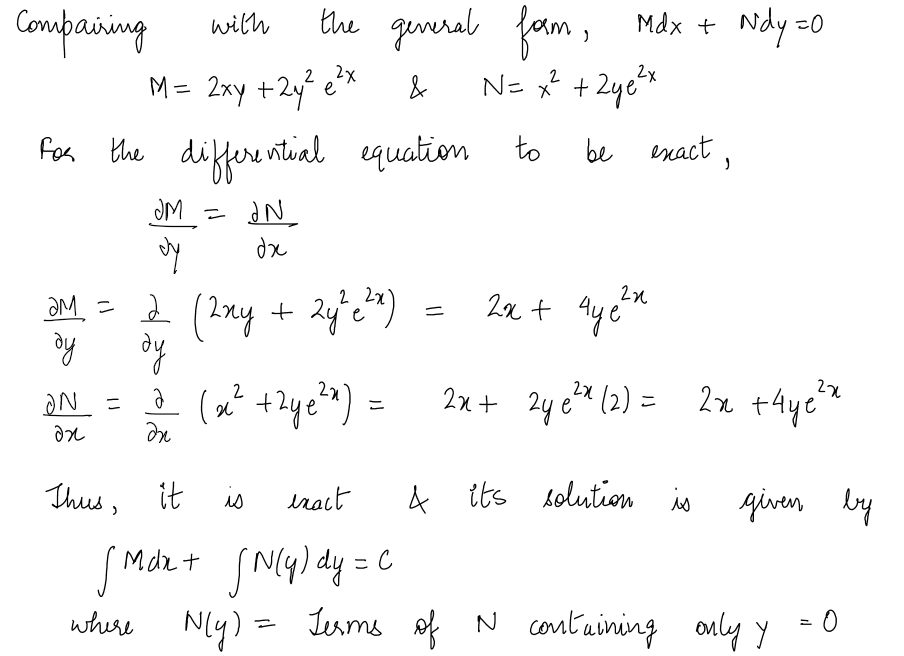 Answered Prove That The Differential Equation Bartleby
