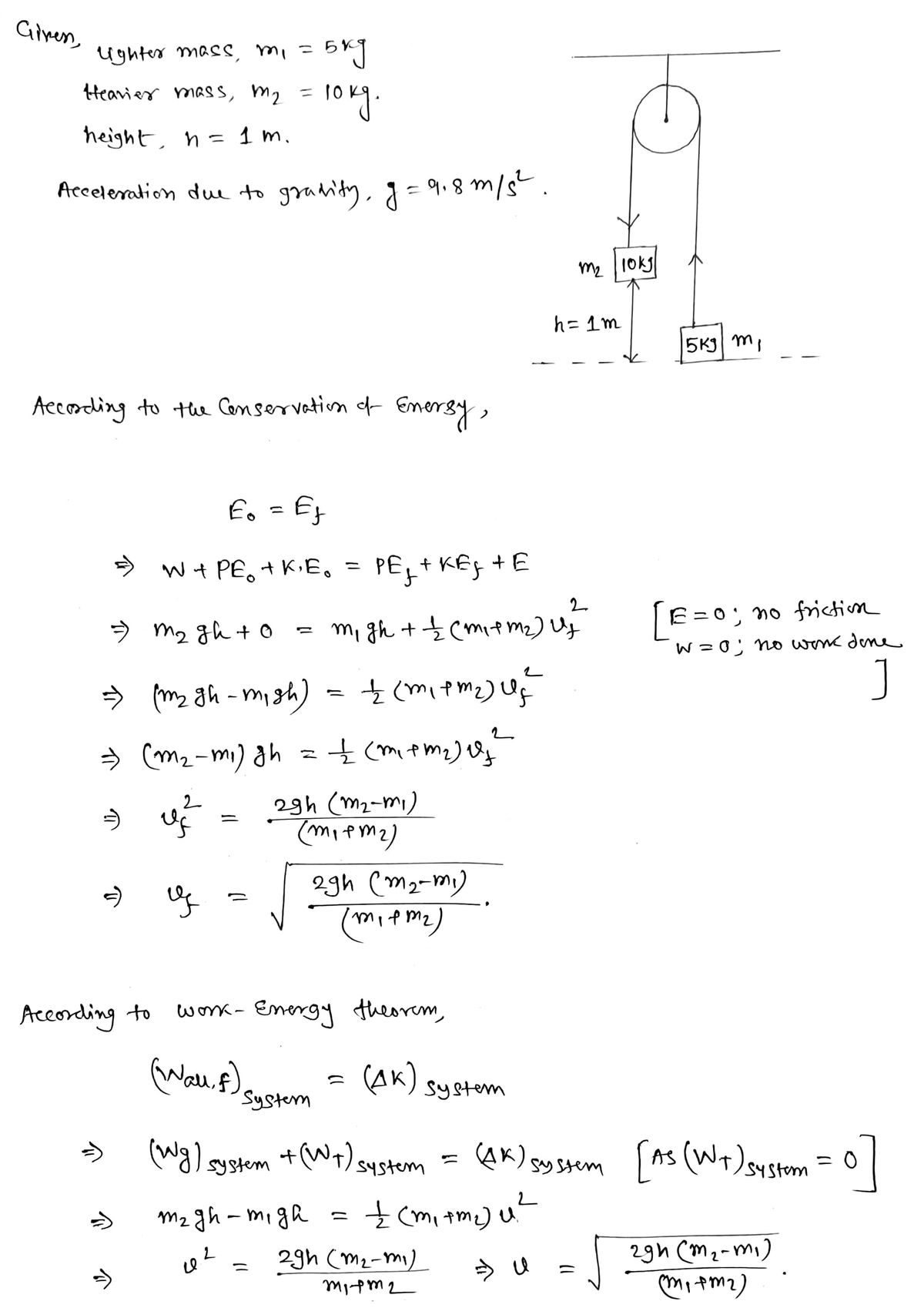 Physics homework question answer, step 1, image 1