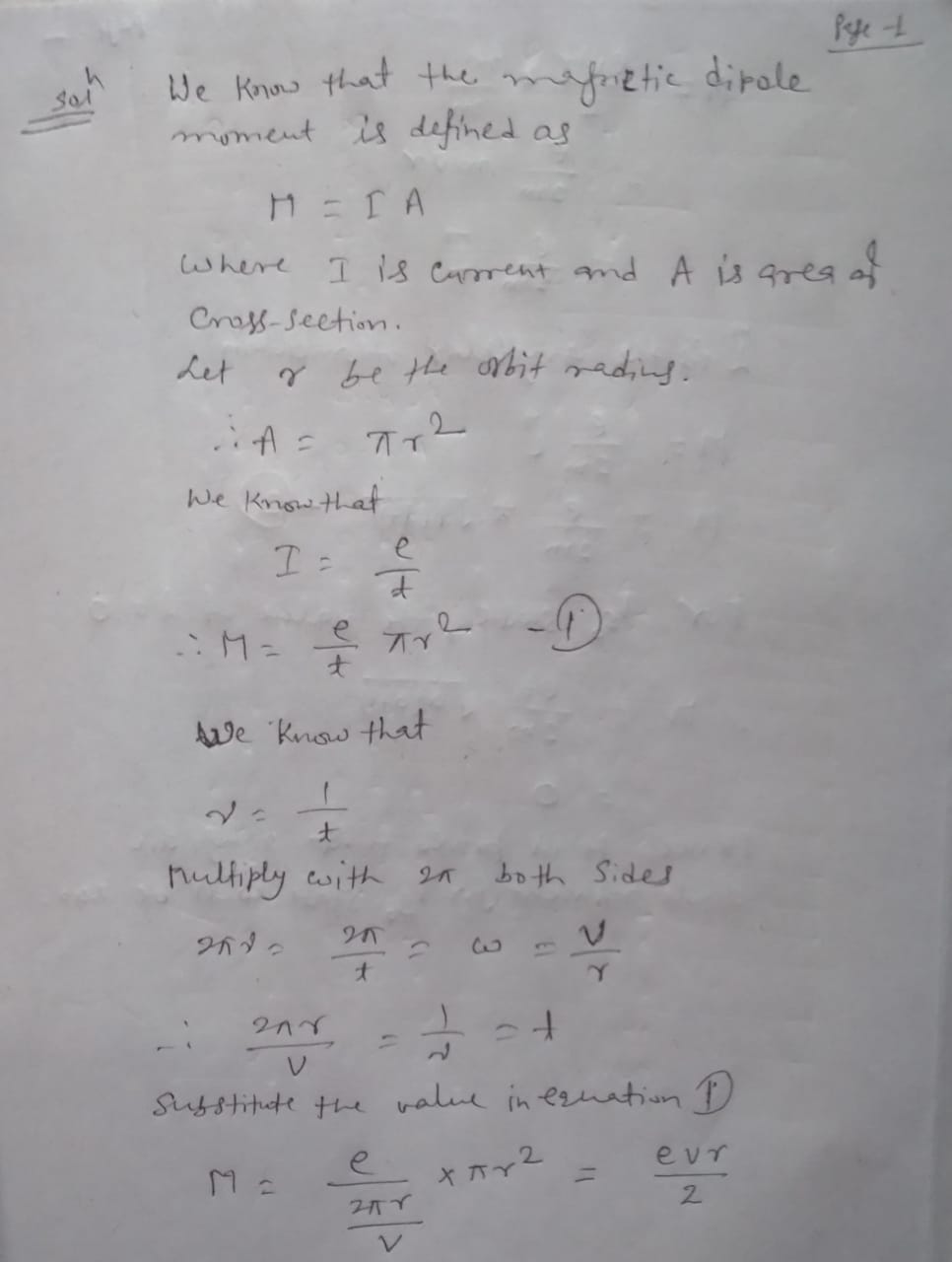 Physics homework question answer, step 1, image 1