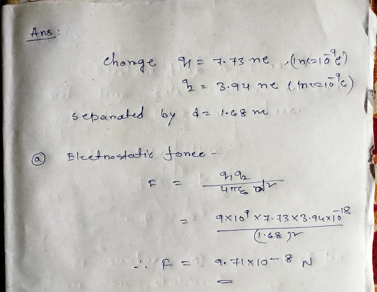 Physics homework question answer, step 1, image 1