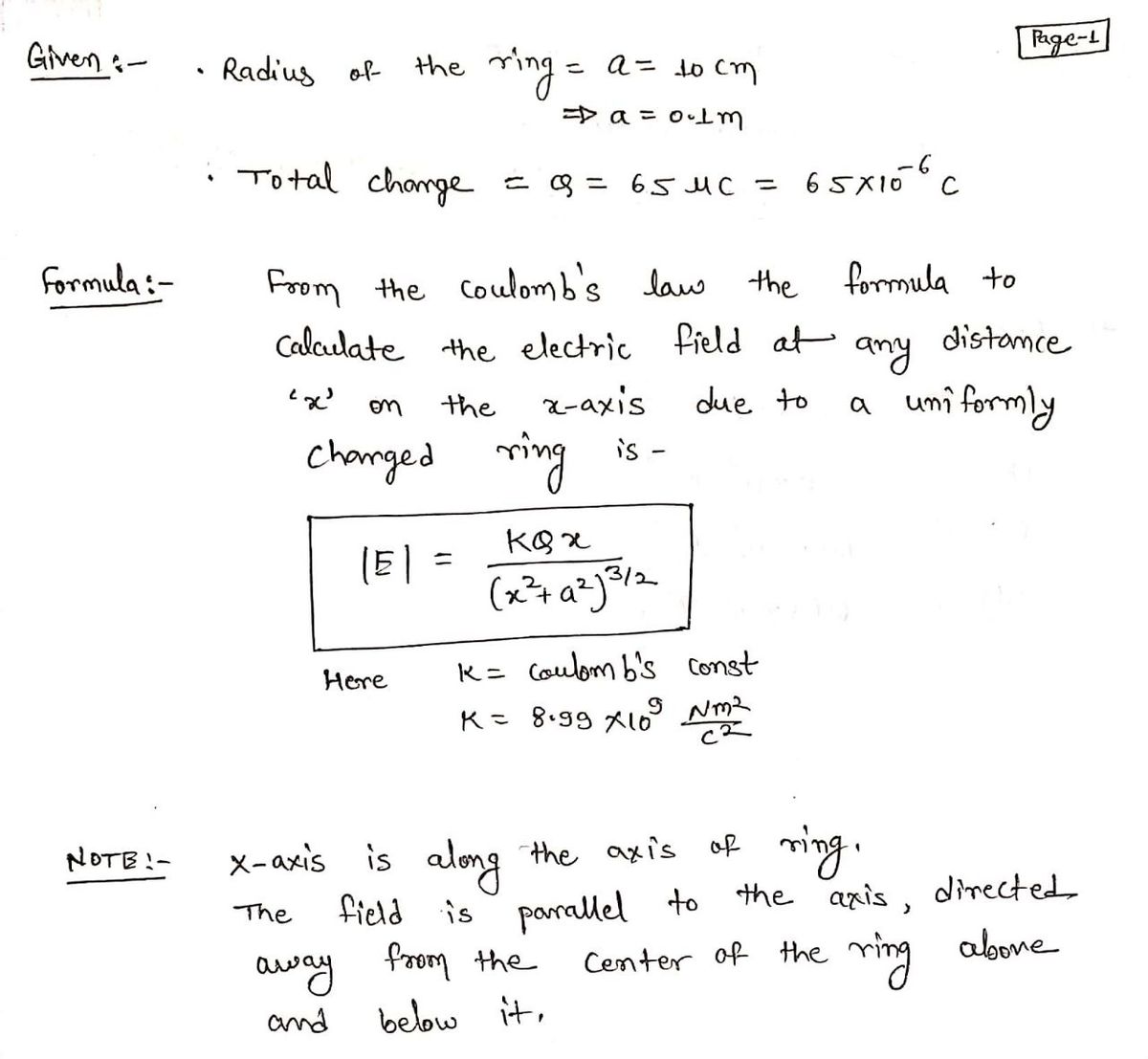 Physics homework question answer, step 1, image 1