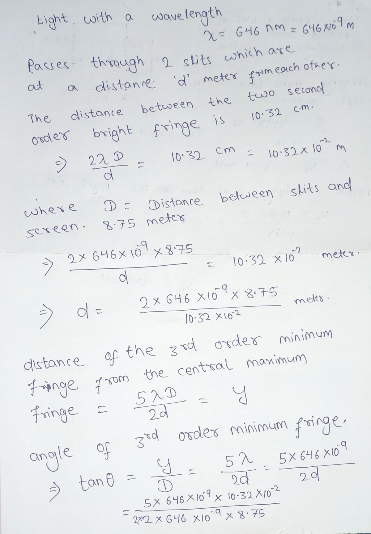 Physics homework question answer, step 1, image 2