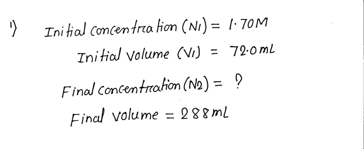 Chemistry homework question answer, step 1, image 1